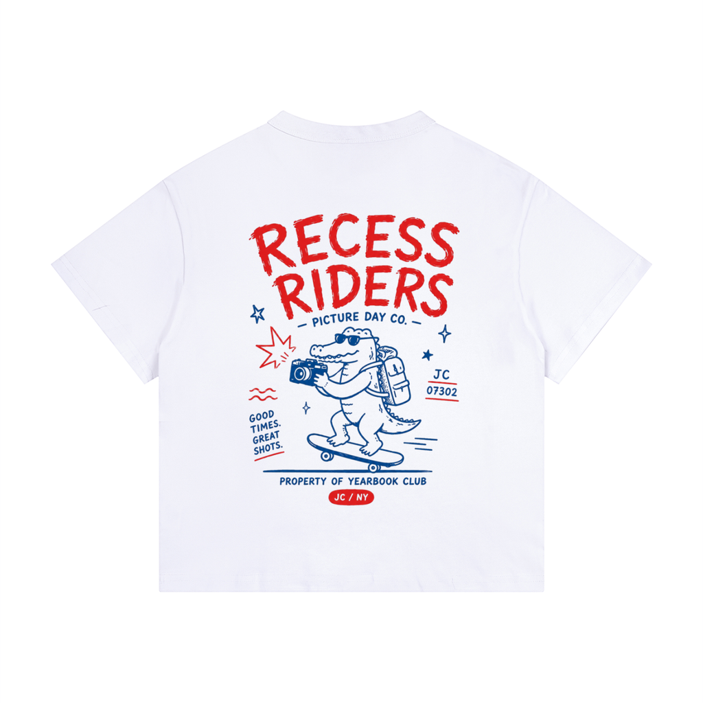 Recess Riders Tee | Heavyweight 100% Cotton Kids & Youth Graphic T-Shirt | Back To School Shirt