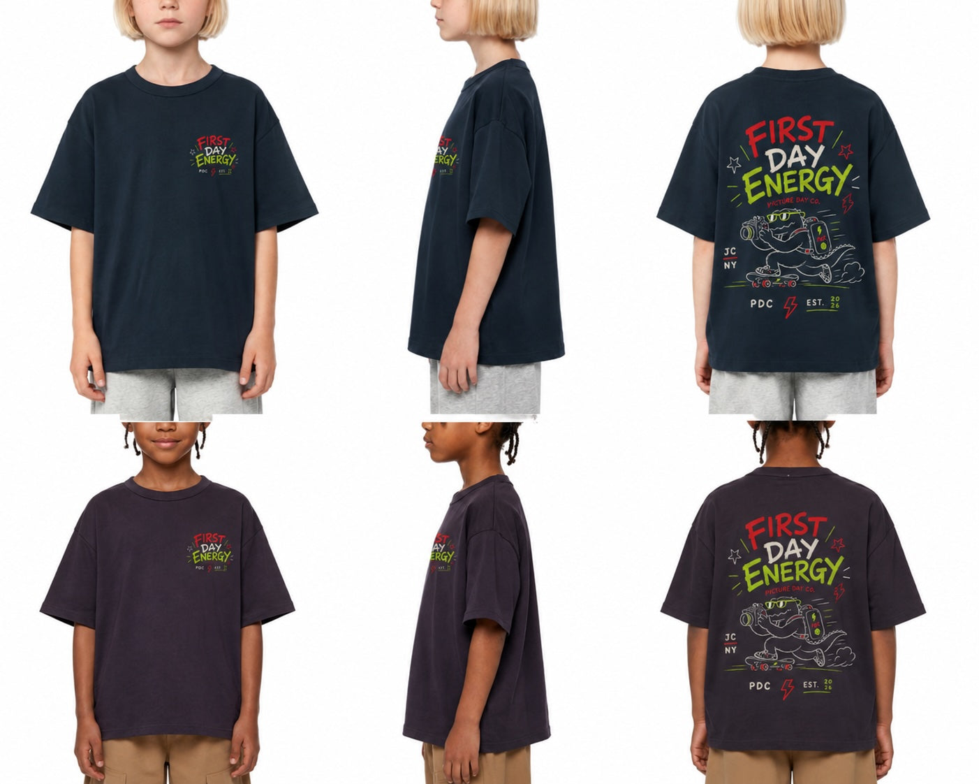 First Day Energy Shirt | Kids Back To School Tee | Skate Style Youth Graphic T-Shirt | First Day of School Outfit | Picture Day Co