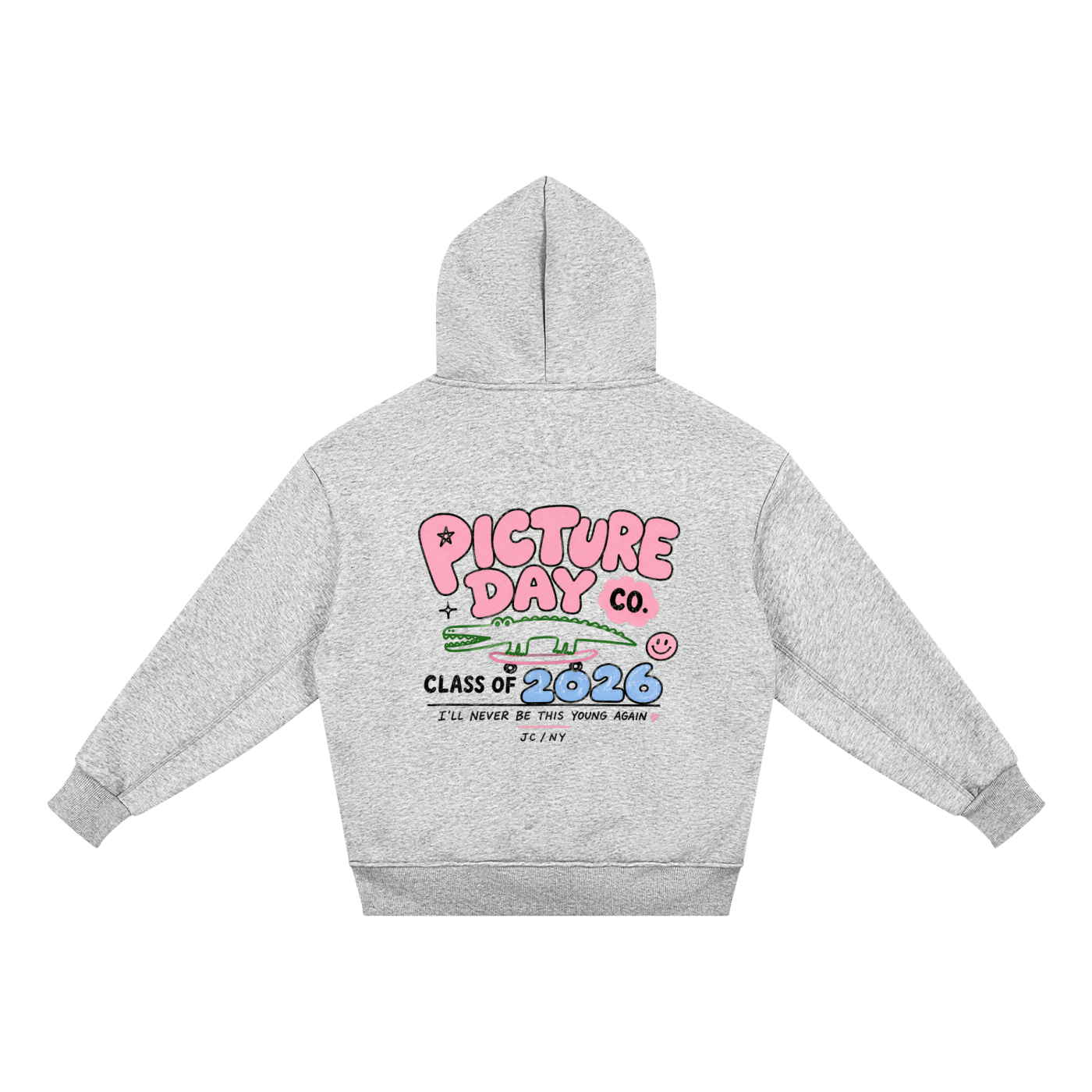 Class of 2026 Kids' Fleece Hoodie - I'll Never Be This Young Again (Pink)