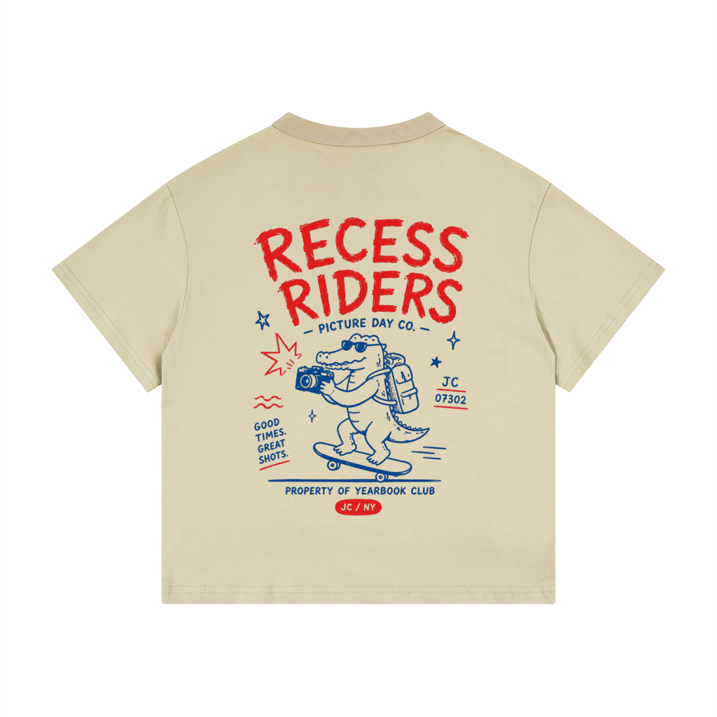 Recess Riders Tee | Heavyweight 100% Cotton Kids & Youth Graphic T-Shirt | Back To School Shirt