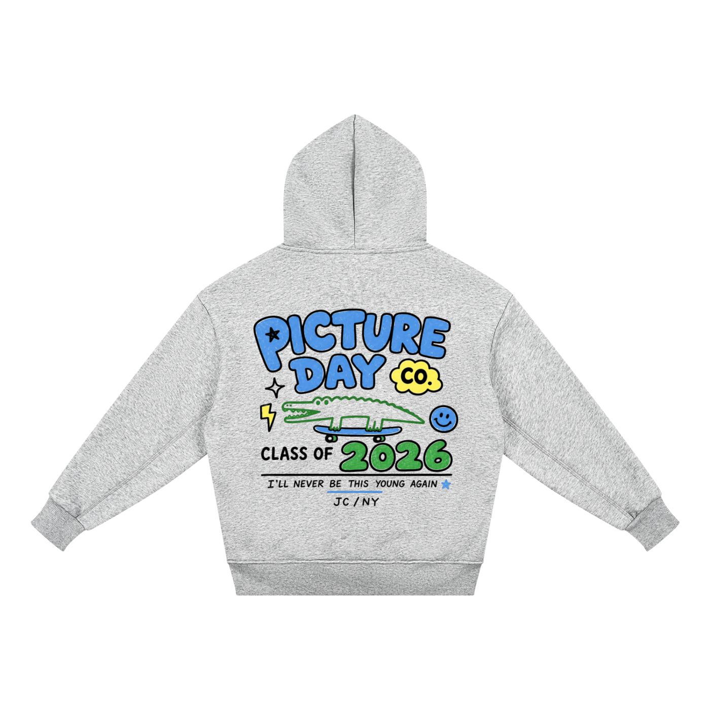 Class of 2026 Kids' Fleece Hoodie - I'll Never Be This Young Again (Blue)